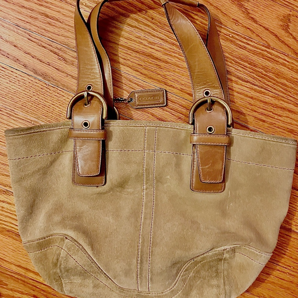 Tan Leather Tote Bag/Purse - Picture 3 of 5